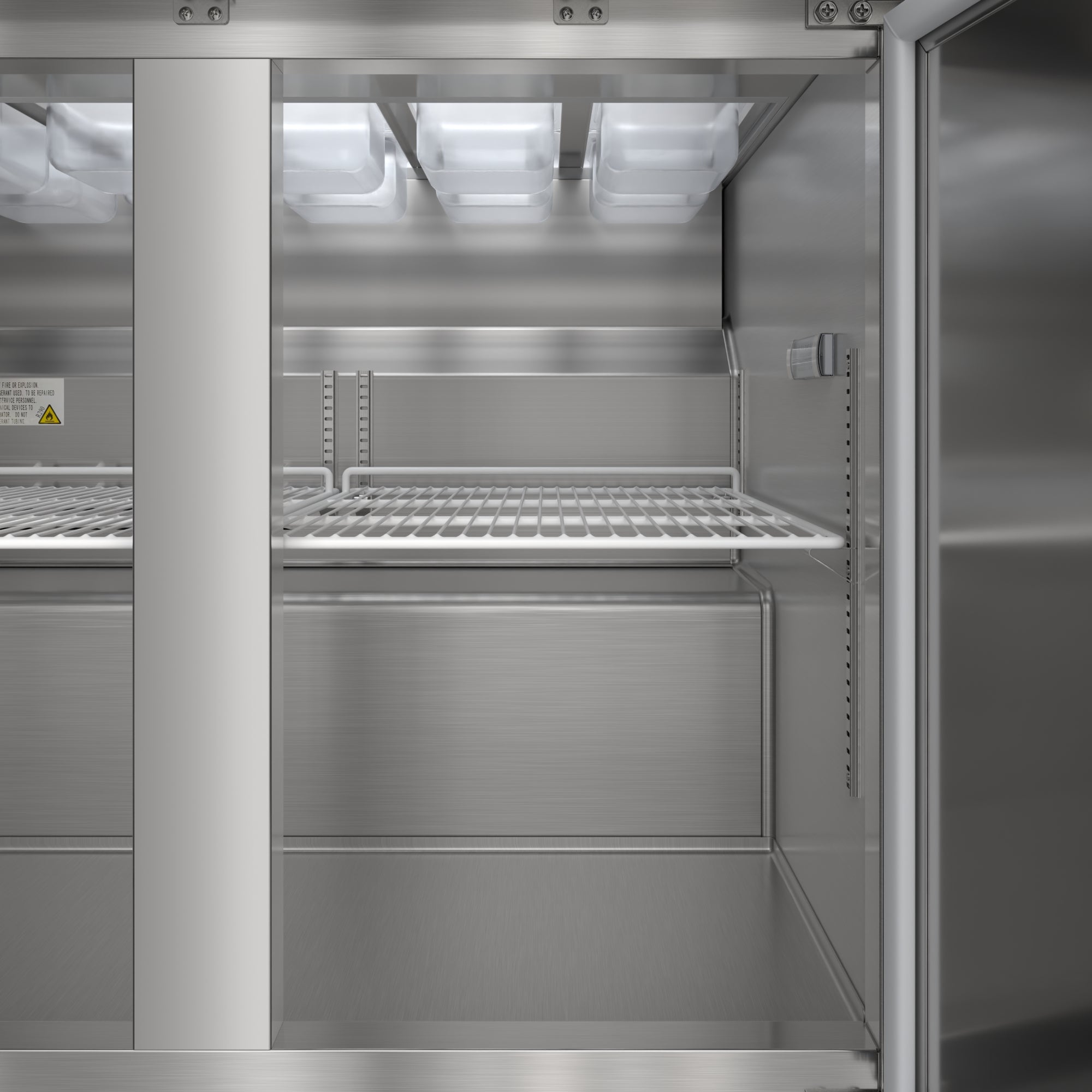 36 in. Commercial 2-Door Refrigerated Salad and Sandwich Prep Table, 10 Pan Capacity and 11 Cu. Ft. of Storage in Stainless-Steel