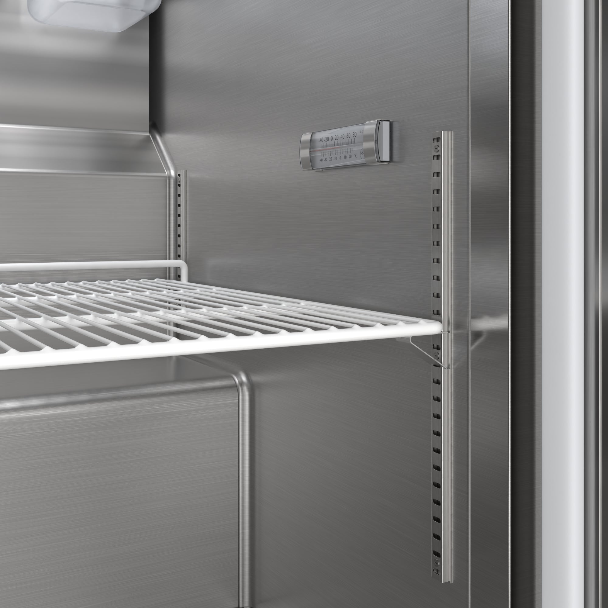 36 in. Commercial 2-Door Refrigerated Salad and Sandwich Prep Table, 10 Pan Capacity and 11 Cu. Ft. of Storage in Stainless-Steel