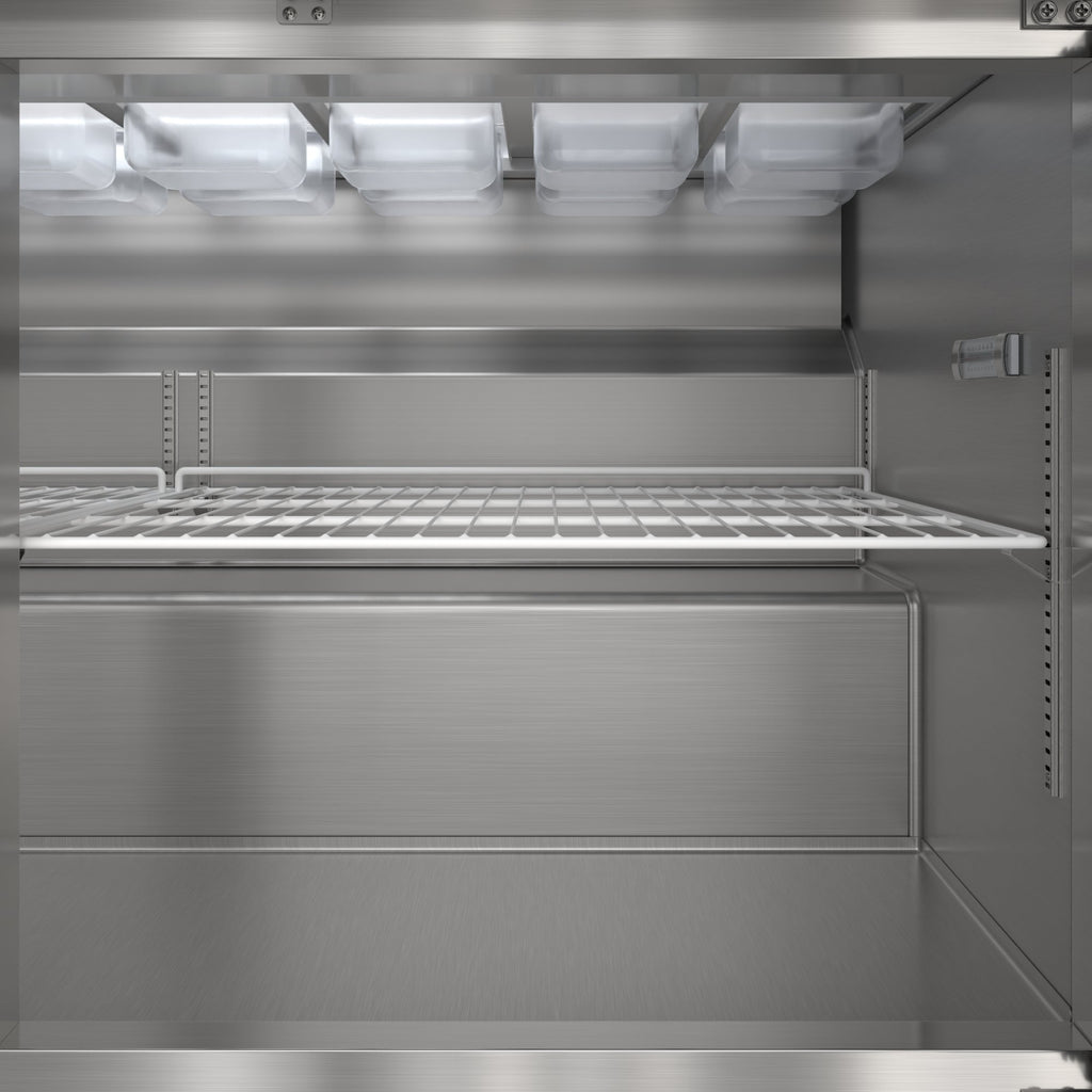 60 in. Commercial 2-Door Refrigerated Salad and Sandwich Prep Table, 16 Pan Capacity and 18.4 Cu. Ft. of Storage in Stainless-Steel