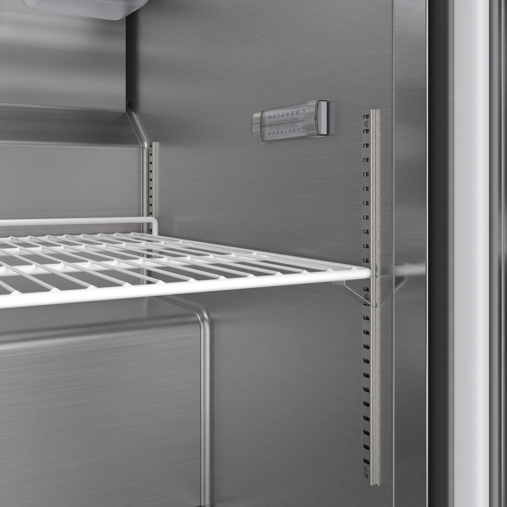 46 in. Commercial 2-Door Refrigeratd Salad and Sandwich Prep Table, 12 Pan Capacity and 14 Cu. Ft. of Storage in Stainless-Steel