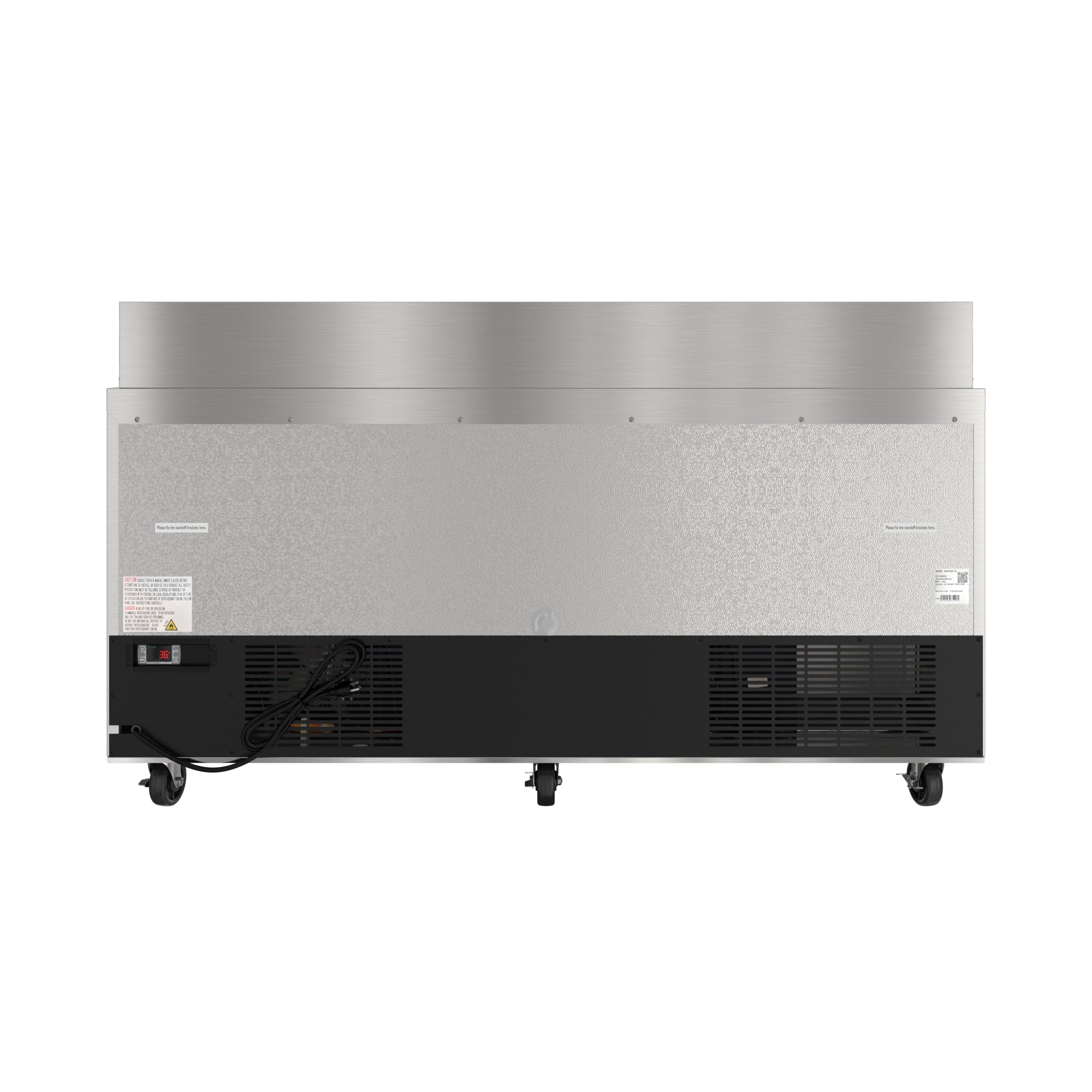 70 in. Commercial 3-Door Refrigerated Salad and Sandwich Prep Table, 18 Pan Capacity and 22 Cu. Ft. of Storage in Stainless-Steel