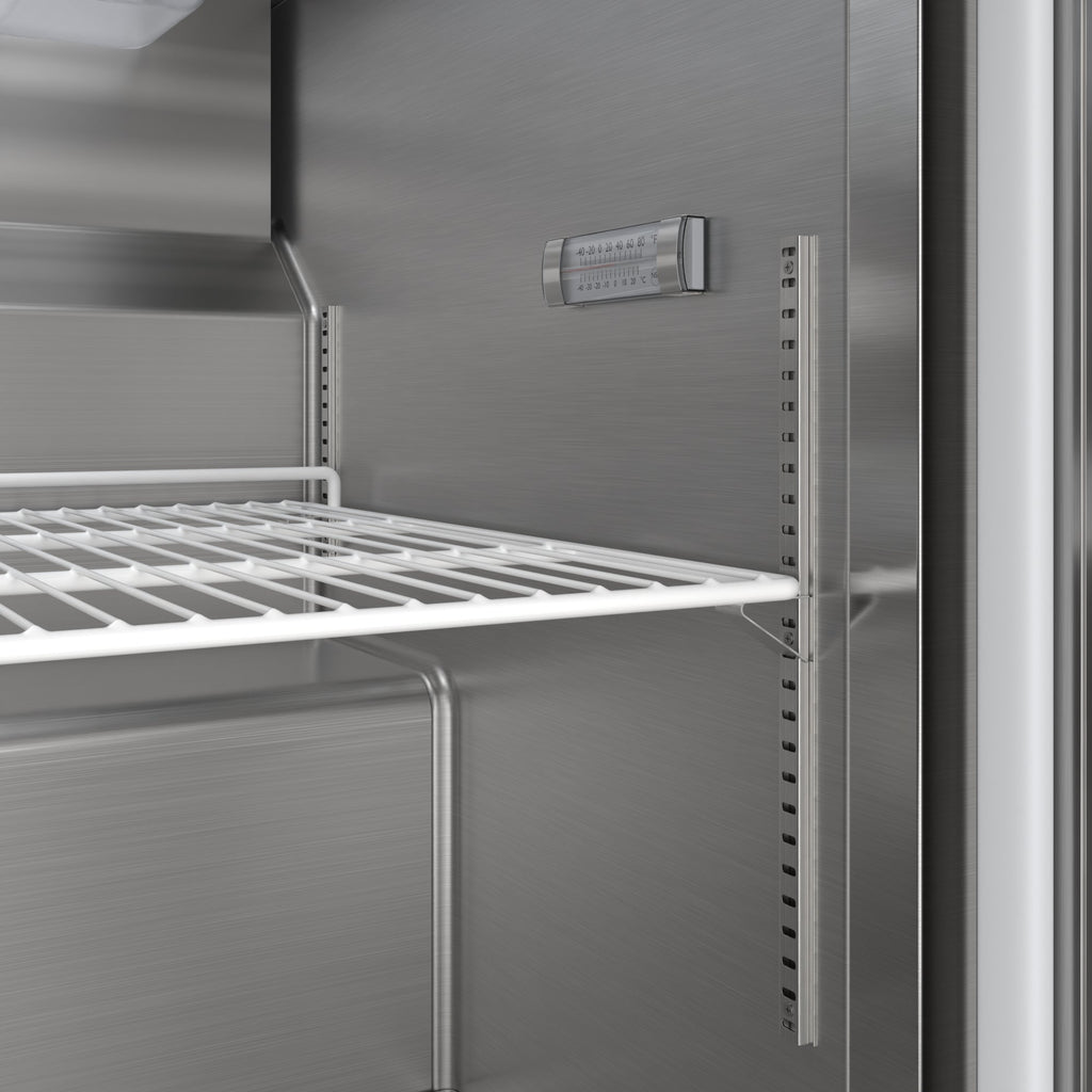 46 in. Commercial 2-Door Refrigerated Mega Salad and Sandwich Prep Table, 18 Pan Capacity and 14 Cu. Ft. of Storage in Stainless-Steel