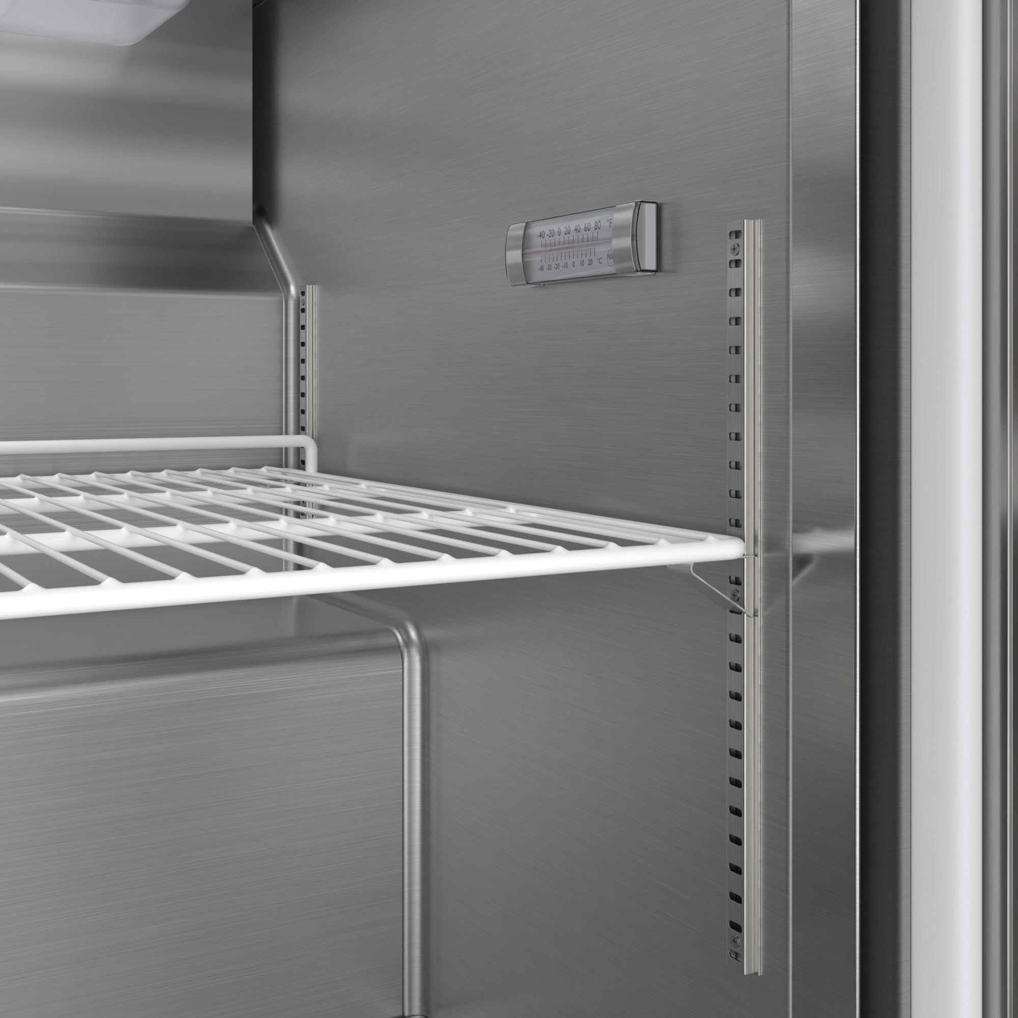 46 in. Commercial 2-Door Refrigerated Mega Salad and Sandwich Prep Table, 18 Pan Capacity and 14 Cu. Ft. of Storage in Stainless-Steel