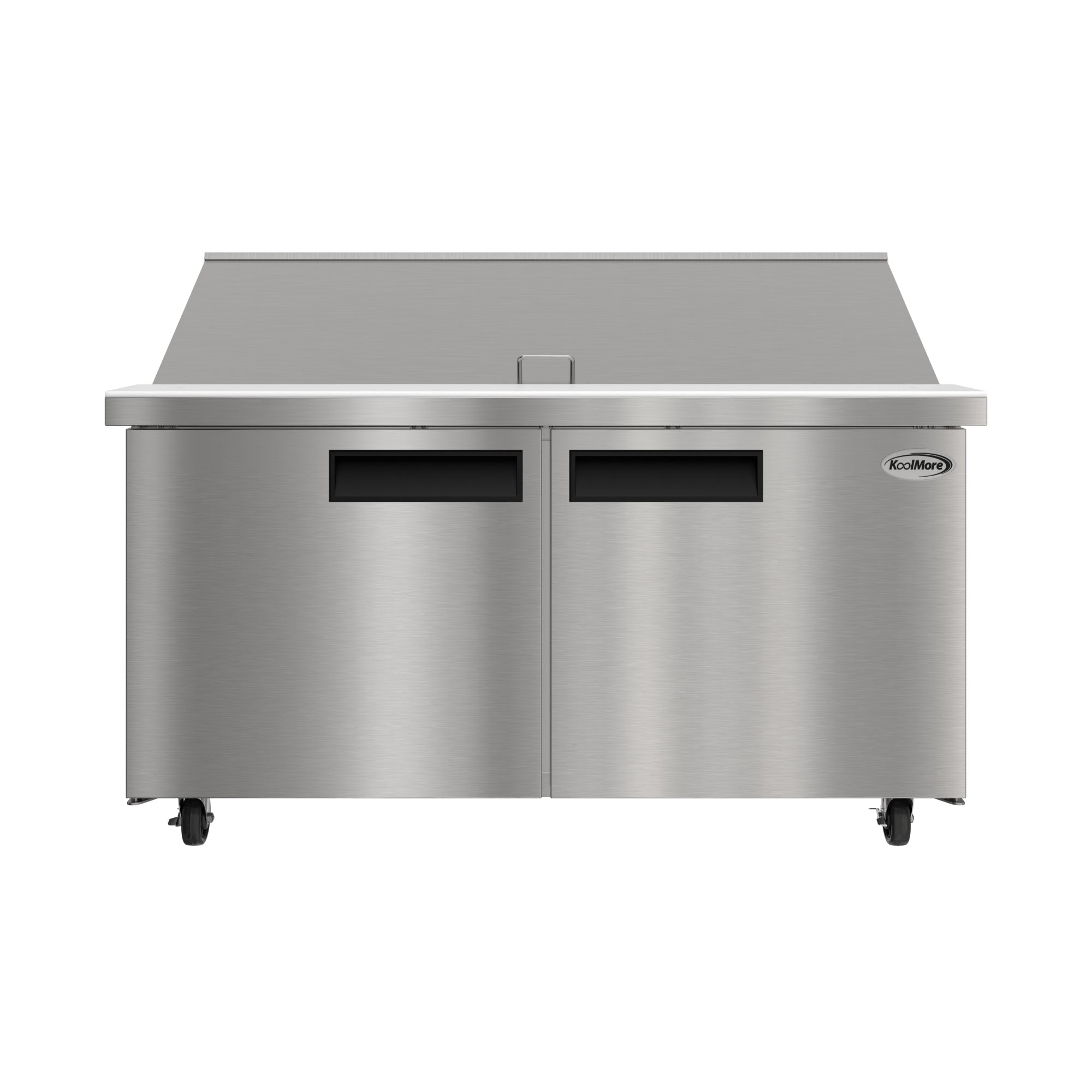 60 in. Commercial 2-Door Refrigerated Mega Salad and Sandwich Prep Table, 24 Pan Capacity and 18.4 Cu. Ft. of Storage in Stainless-Steel
