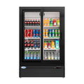 35 in. 10 Cu. Ft. Low Height - Aisle End Retail Display Merchandiser Refrigerator in Black