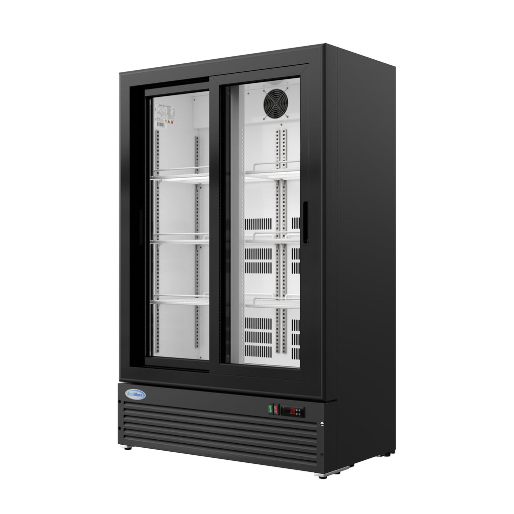 35 in. 10 Cu. Ft. Low Height - Aisle End Retail Display Merchandiser Refrigerator in Black
