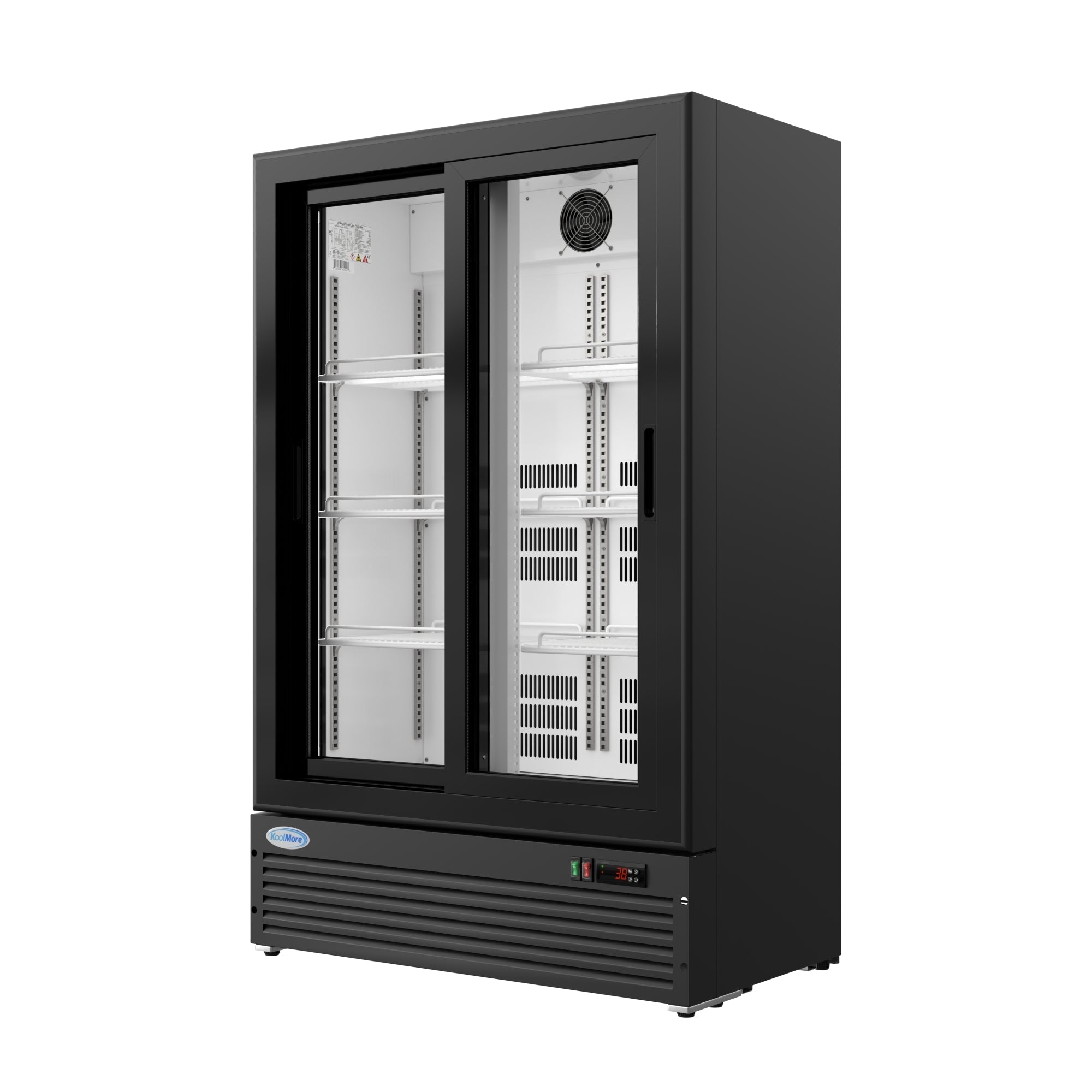 35 in. 10 Cu. Ft. Low Height - Aisle End Retail Display Merchandiser Refrigerator in Black