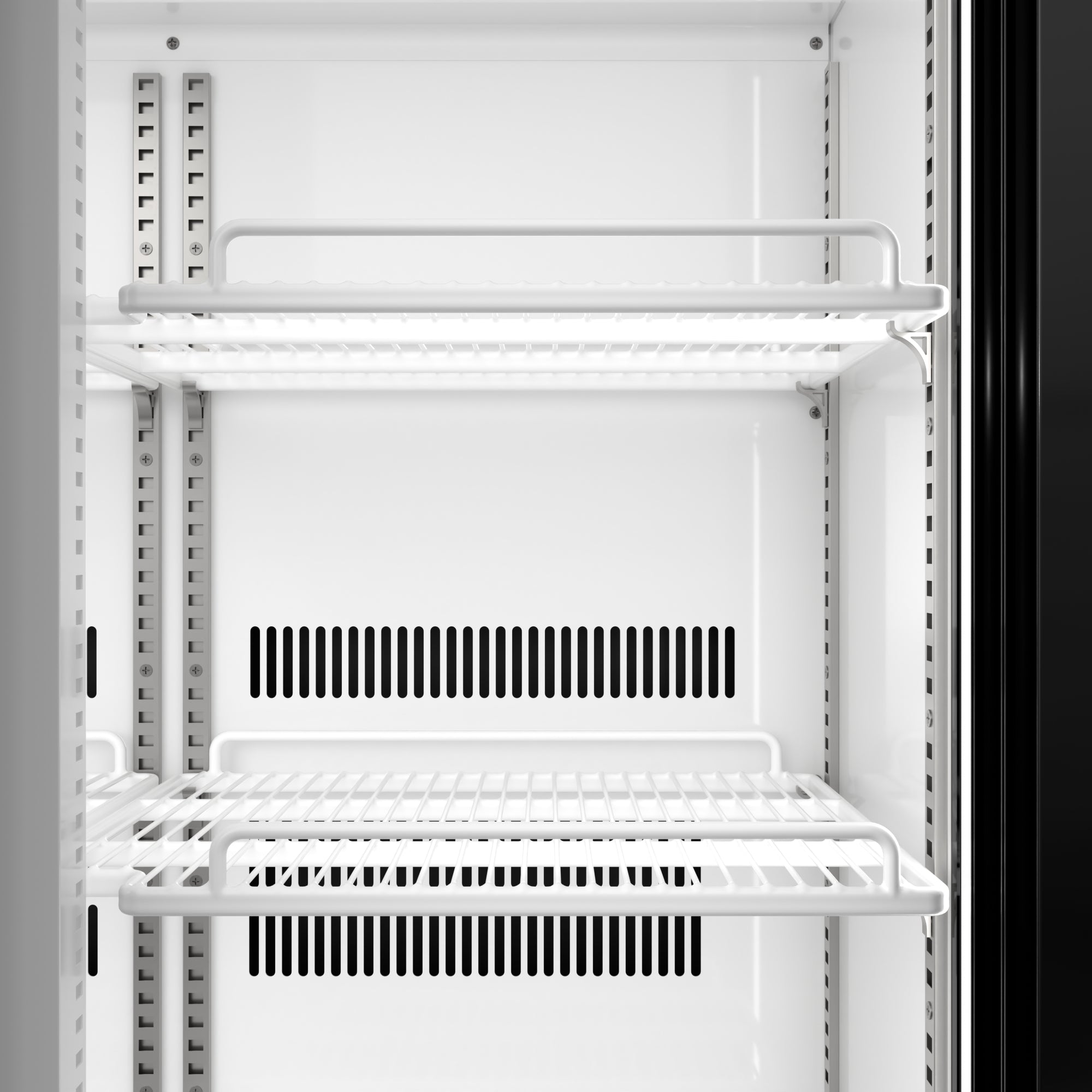 35 in. 10 Cu. Ft. Low Height - Aisle End Retail Display Merchandiser Refrigerator in Black