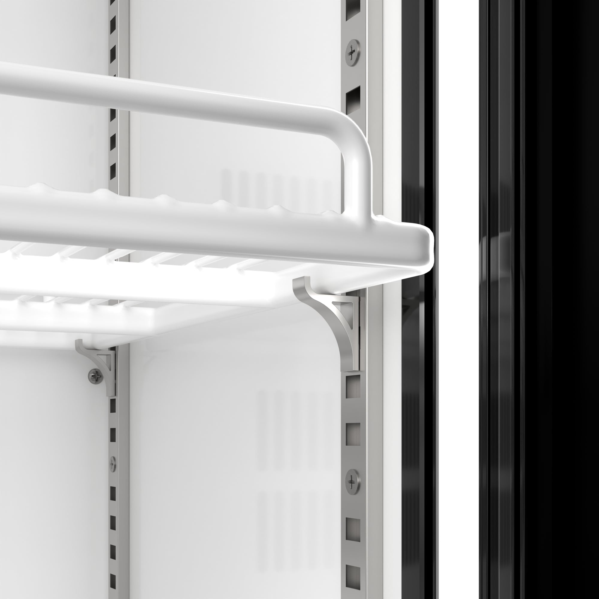 35 in. 10 Cu. Ft. Low Height - Aisle End Retail Display Merchandiser Refrigerator in Black