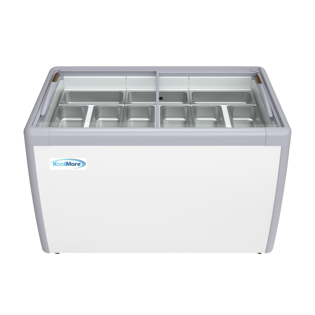 50 in. 9-Pan Gelato Dipping Cabinet Display Freezer with Sliding Glass Door, 13 cu. ft.
