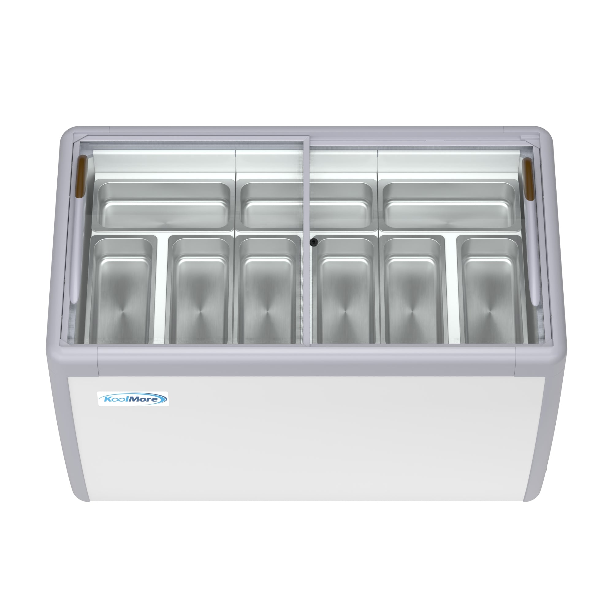 50 in. 9-Pan Gelato Dipping Cabinet Display Freezer with Sliding Glass Door, 13 cu. ft.