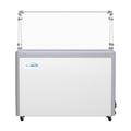50 in. Gelato Dipping Cabinet Display Freezer with Sliding Glass Door and Sneeze Guard 13 cu. ft.