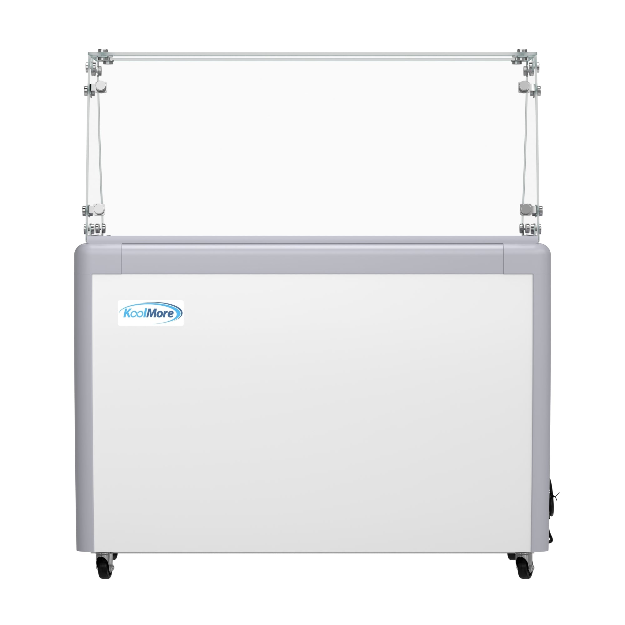 50 in. Gelato Dipping Cabinet Display Freezer with Sliding Glass Door and Sneeze Guard 13 cu. ft.