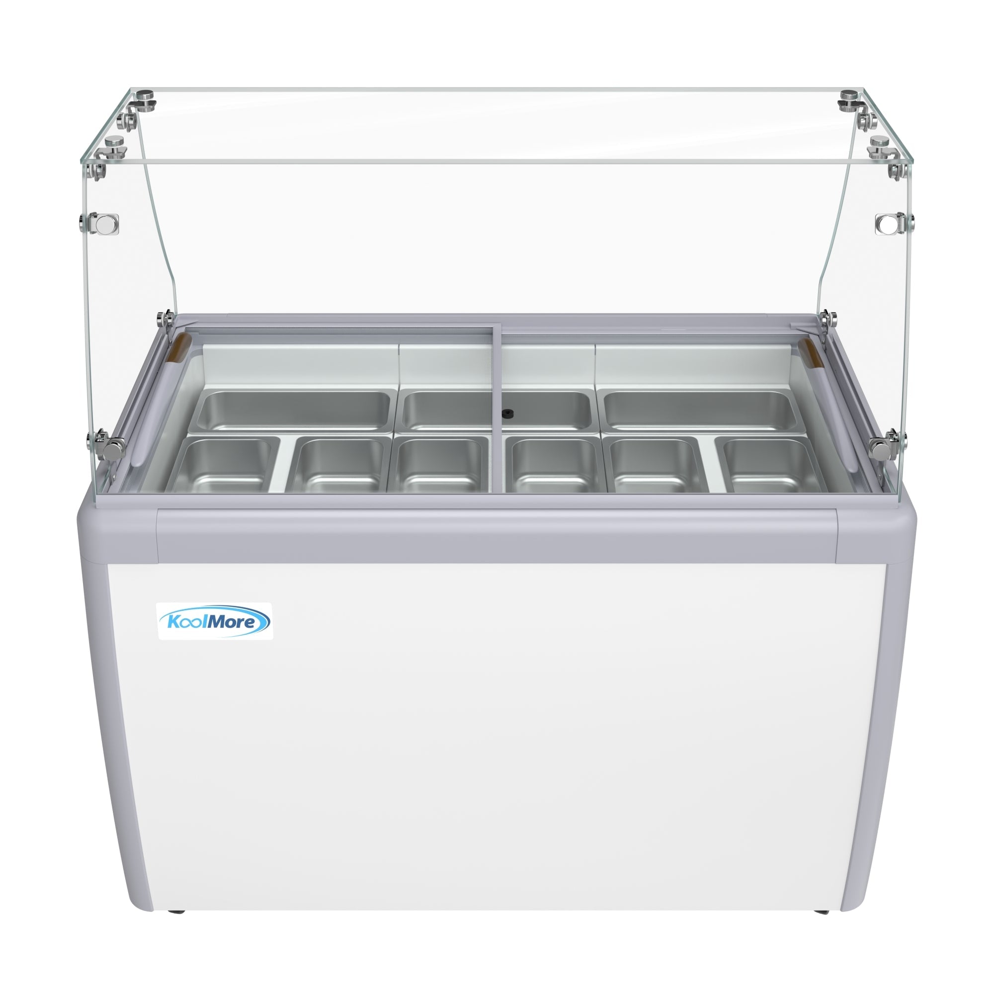 50 in. Gelato Dipping Cabinet Display Freezer with Sliding Glass Door and Sneeze Guard 13 cu. ft.