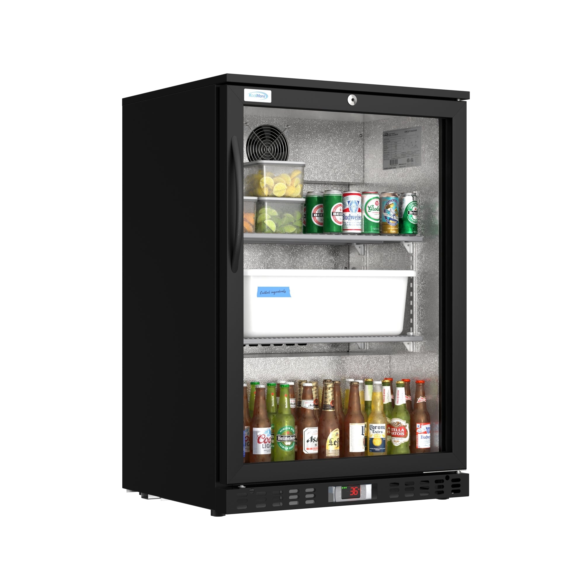 24 in. One-Door Back Bar Refrigerator - 4.1 Cu Ft.