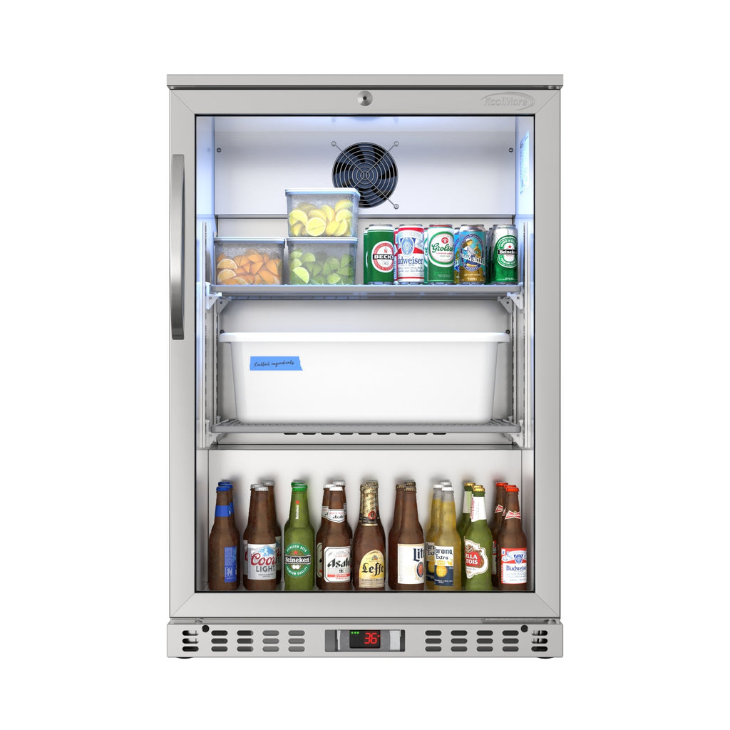 24 in. One-Door Back Bar Refrigerator - 4.1 Cu Ft.