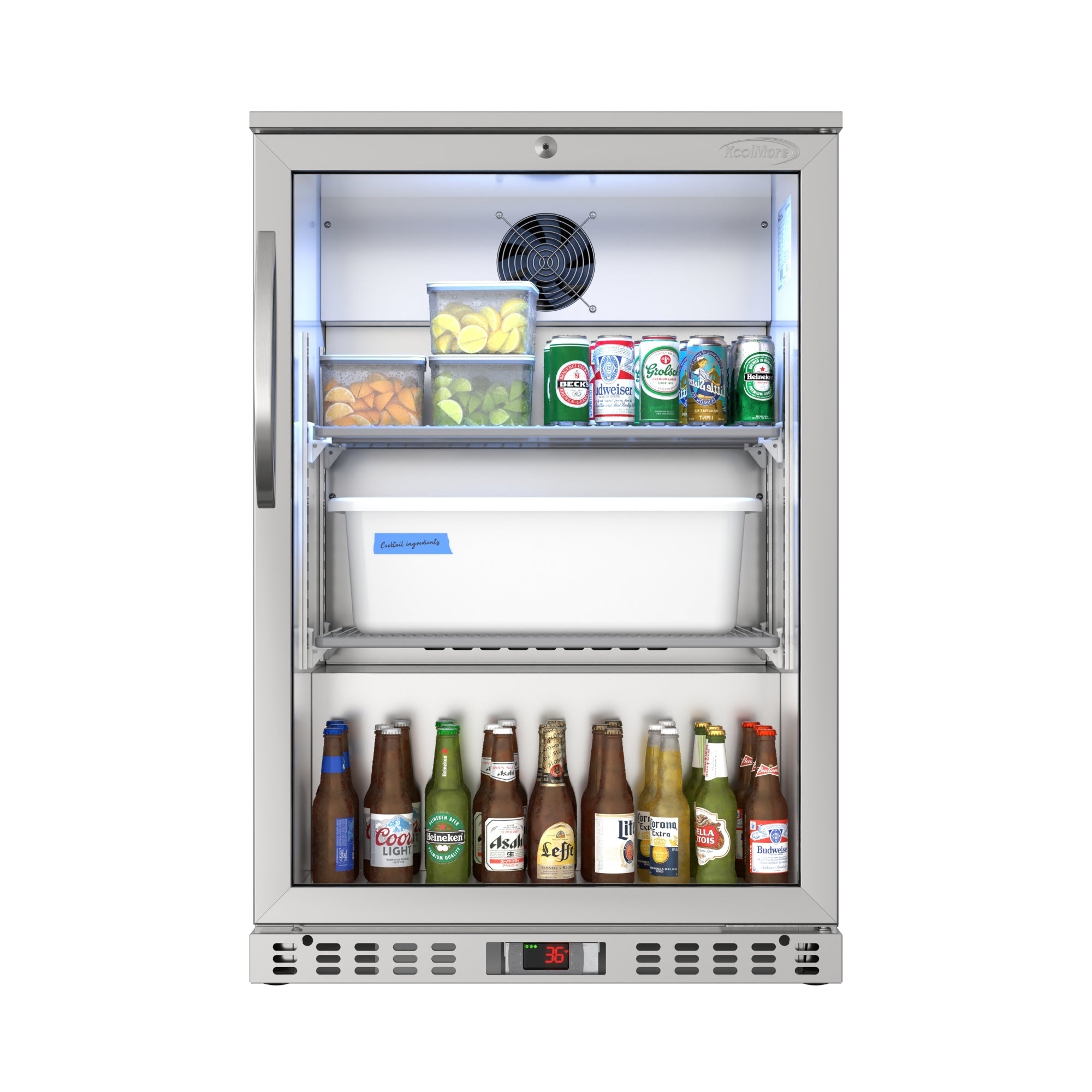 24 in. One-Door Back Bar Refrigerator - 4.1 Cu Ft.