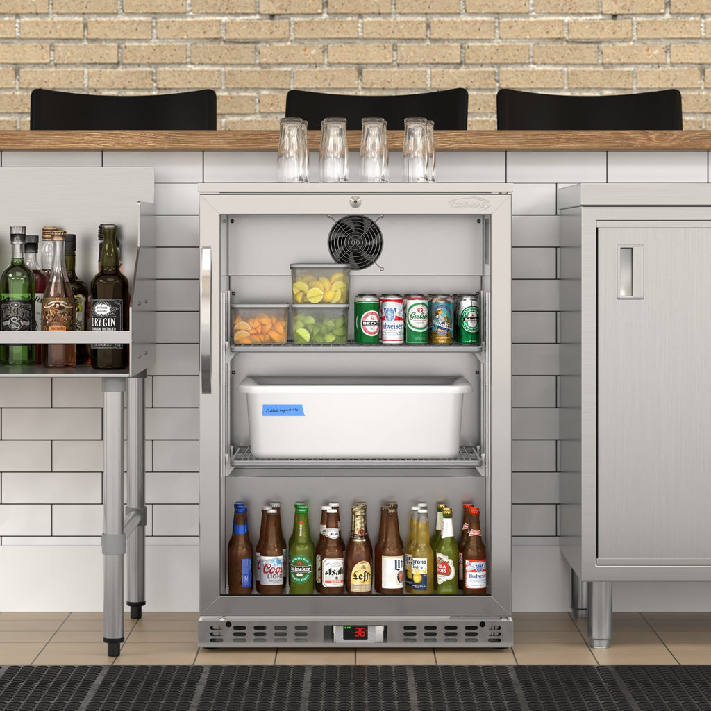 24 in. One-Door Back Bar Refrigerator - 4.1 Cu Ft.
