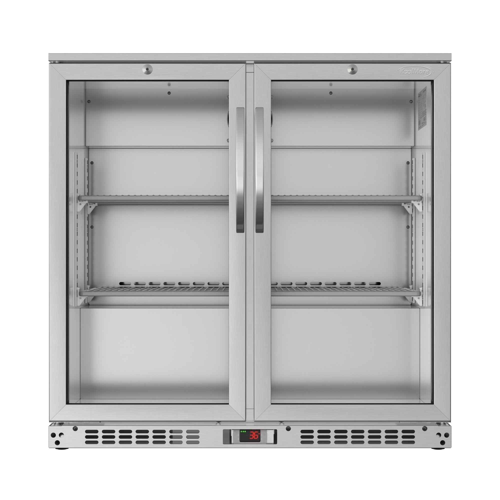 35 in. Two-Door Back Bar Refrigerator - 7.4 Cu Ft.
