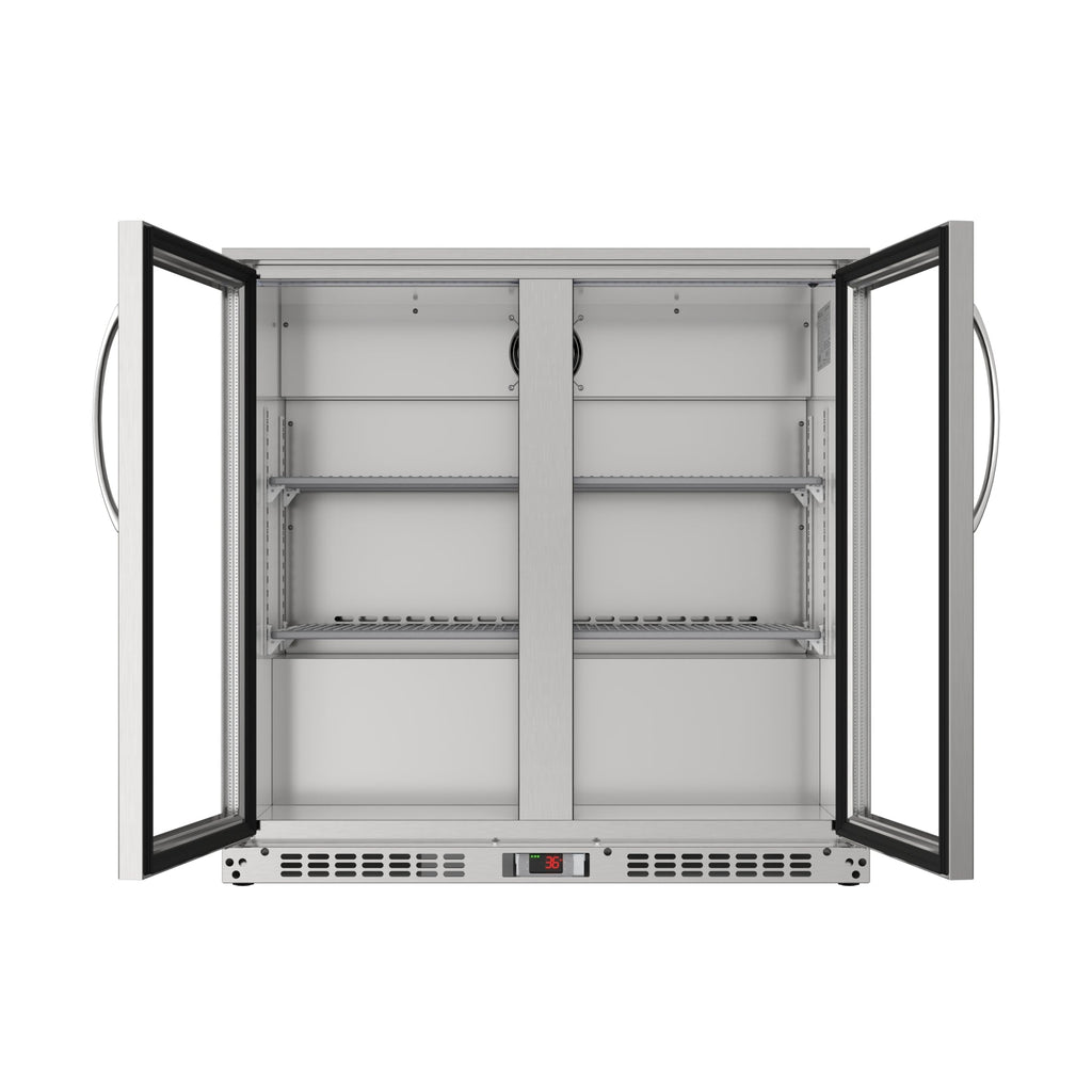 35 in. Two-Door Back Bar Refrigerator - 7.4 Cu Ft.