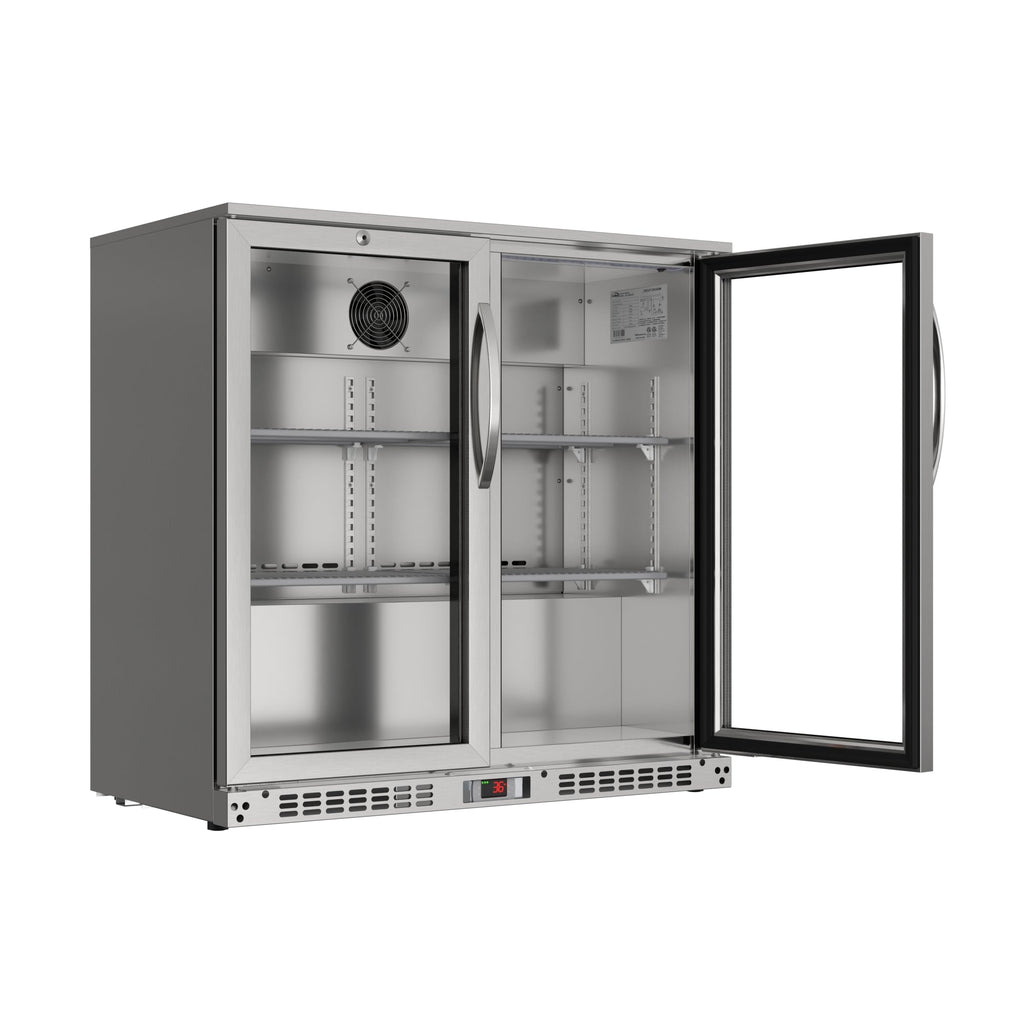 35 in. Two-Door Back Bar Refrigerator - 7.4 Cu Ft.