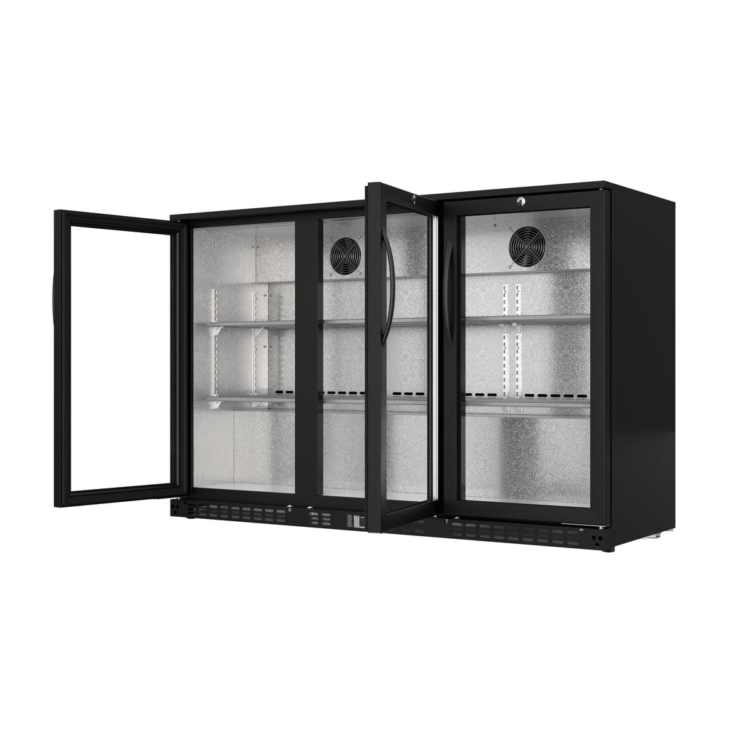 53 in. Three-Door Back Bar Refrigerator - 11 Cu Ft.