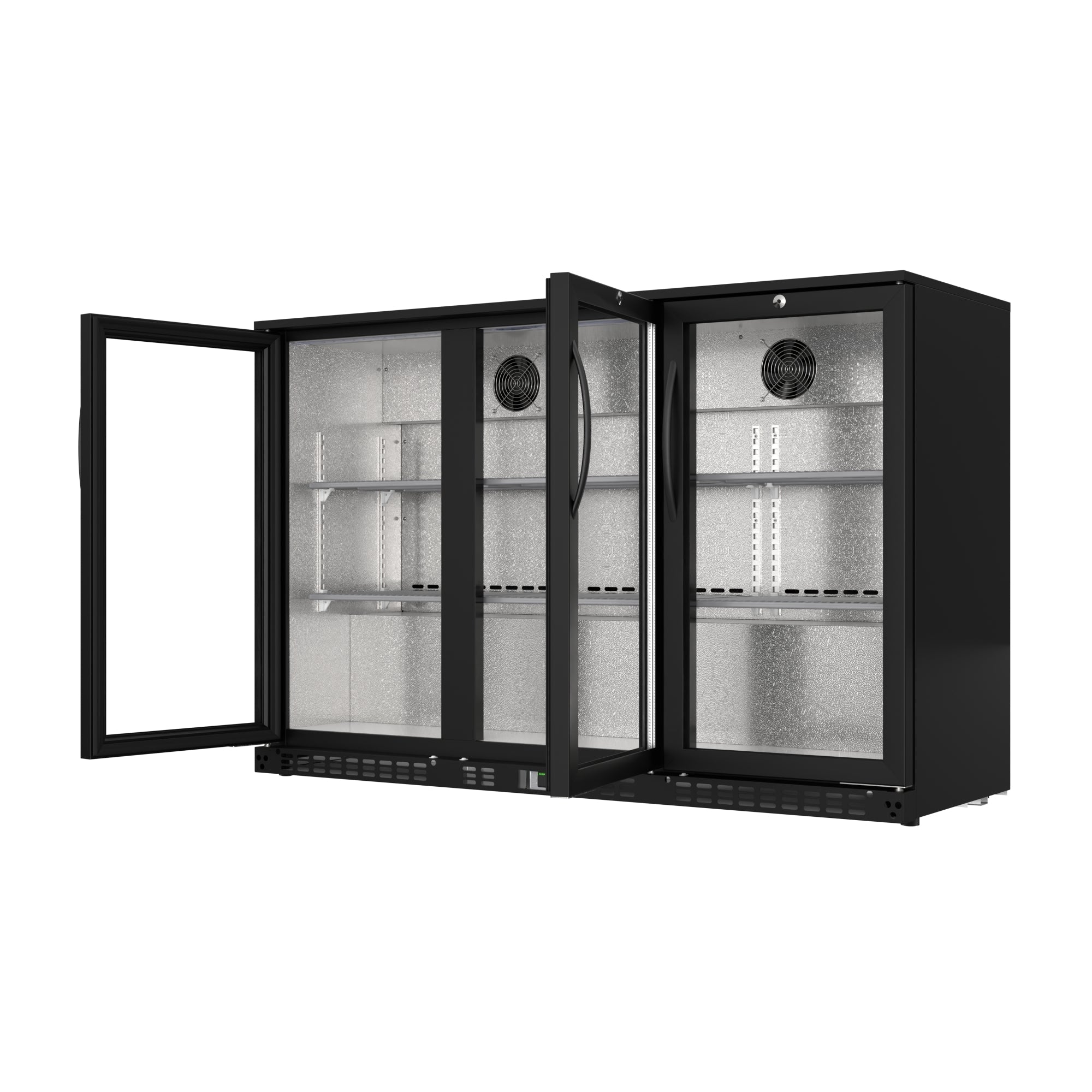 53 in. Three-Door Back Bar Refrigerator - 11 Cu Ft.
