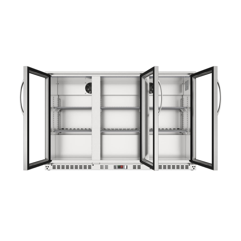 53 in. Three-Door Back Bar Refrigerator - 11 Cu Ft.