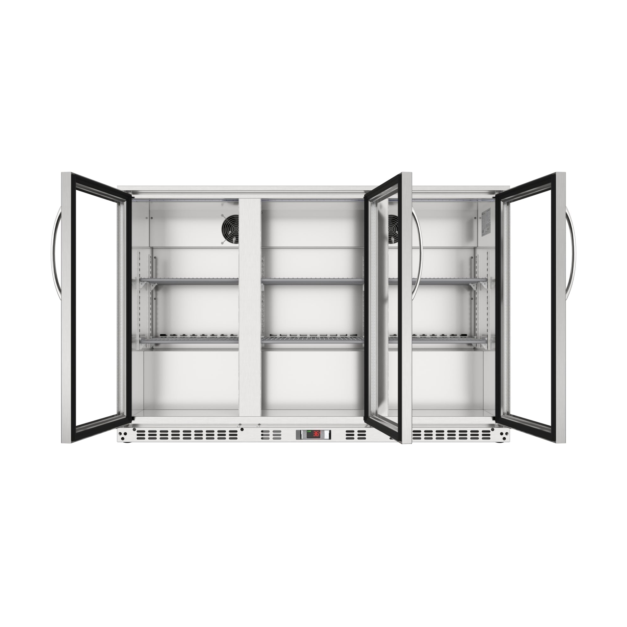 53 in. Three-Door Back Bar Refrigerator - 11 Cu Ft.