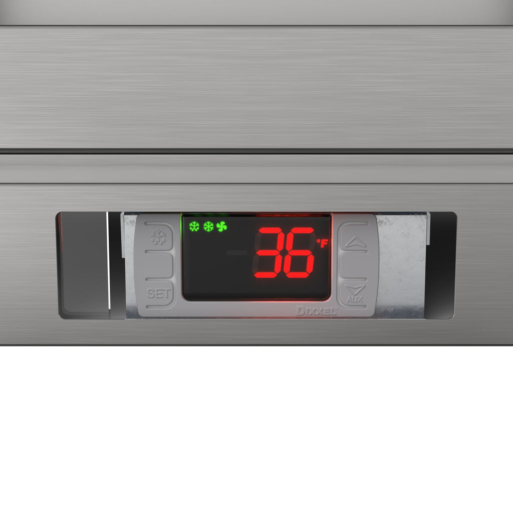 53 in. Three-Door Back Bar Refrigerator - 11 Cu Ft.
