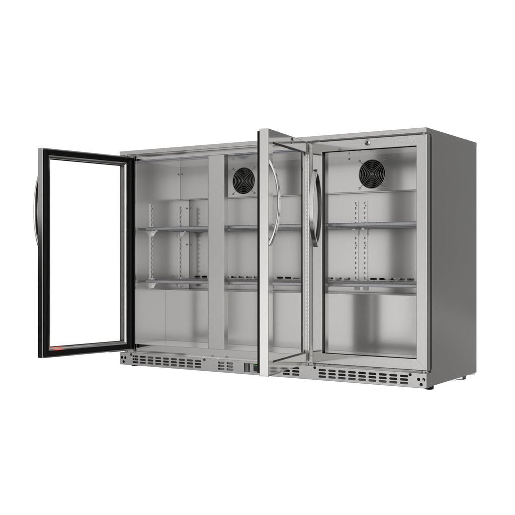 53 in. Three-Door Back Bar Refrigerator - 11 Cu Ft.