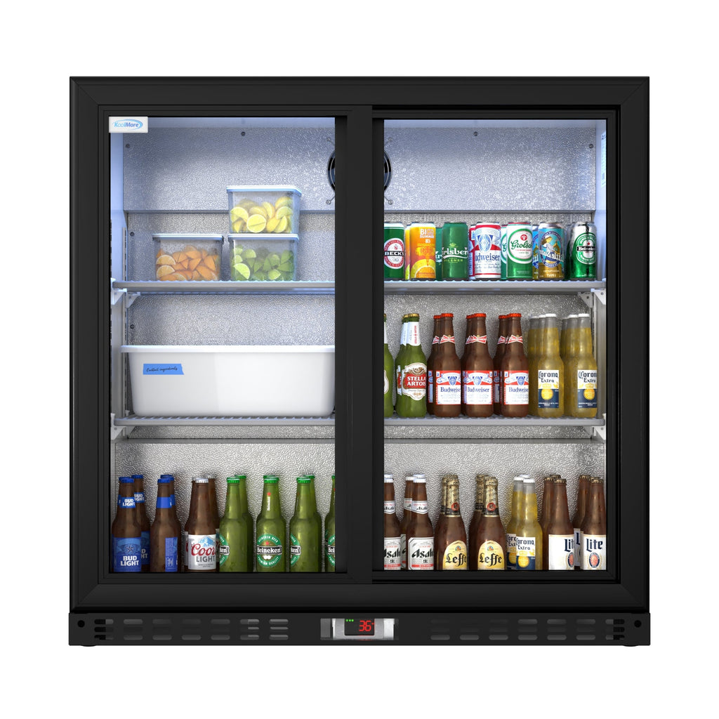 35 in. Two-Door Back Bar Refrigerator - 7.4 Cu Ft.