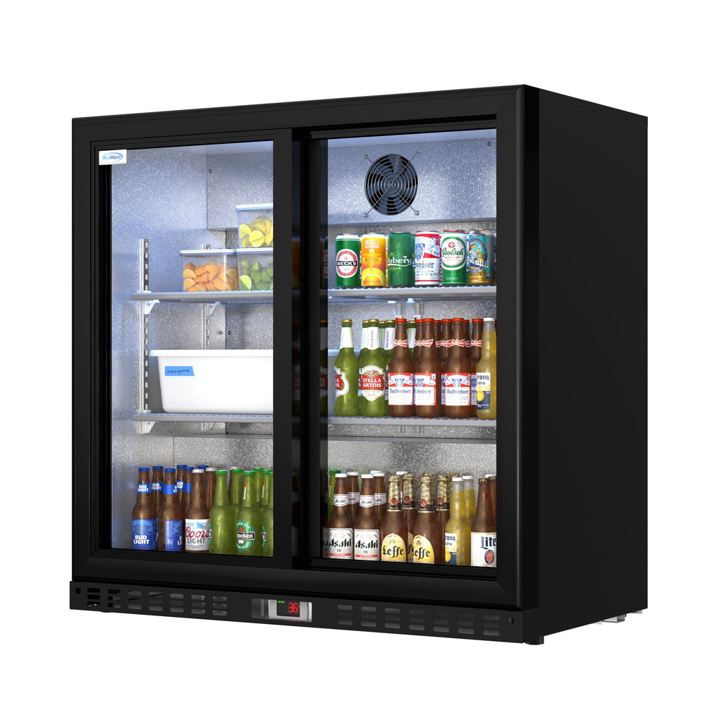 35 in. Two-Door Back Bar Refrigerator - 7.4 Cu Ft.