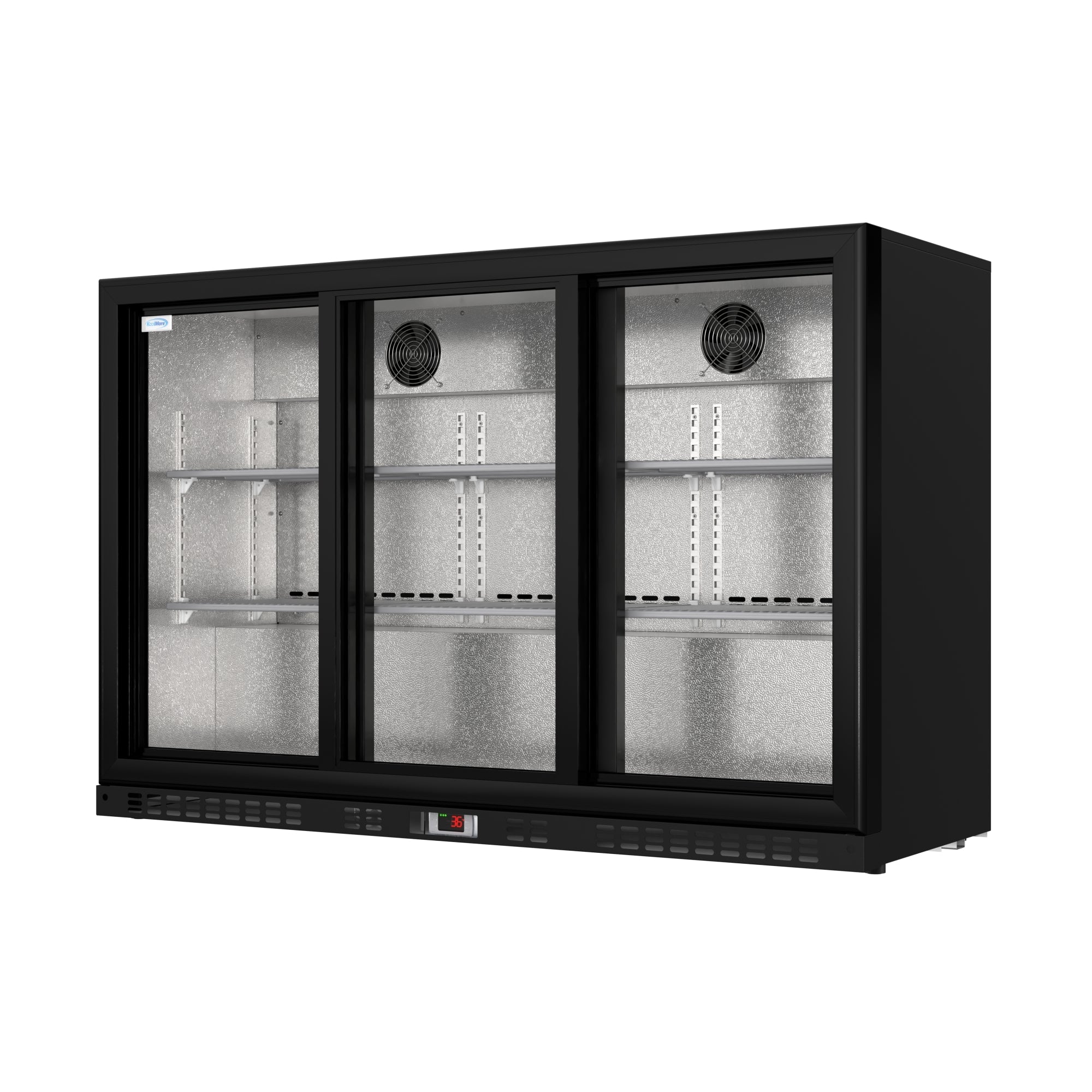 53 in. Three-Door Back Bar Refrigerator - 11.3 Cu Ft.