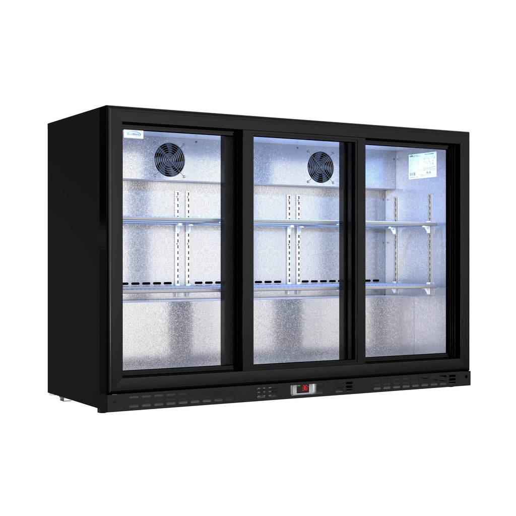 53 in. Three-Door Back Bar Refrigerator - 11.3 Cu Ft.