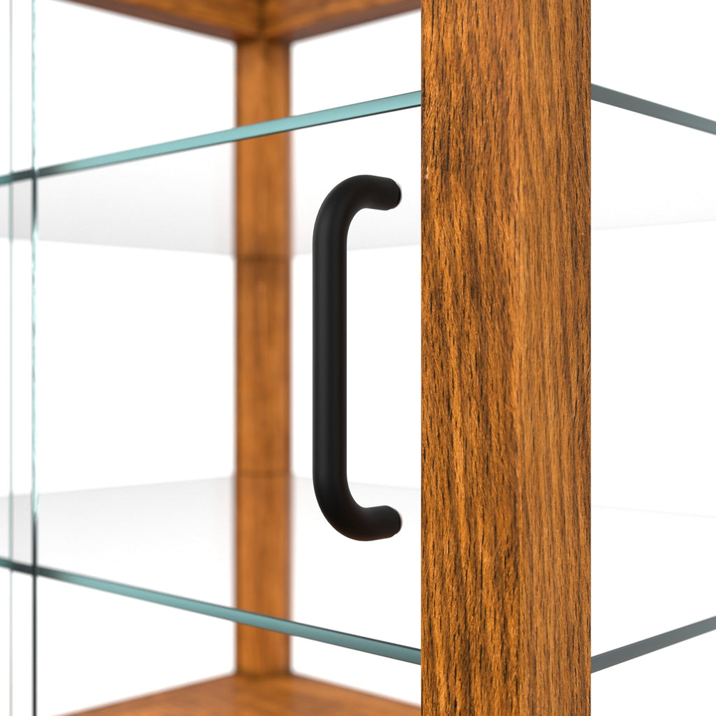 20 In. 3-Tier Artisan Light Wooden & Tempered Glass Dry Bakery Display Case