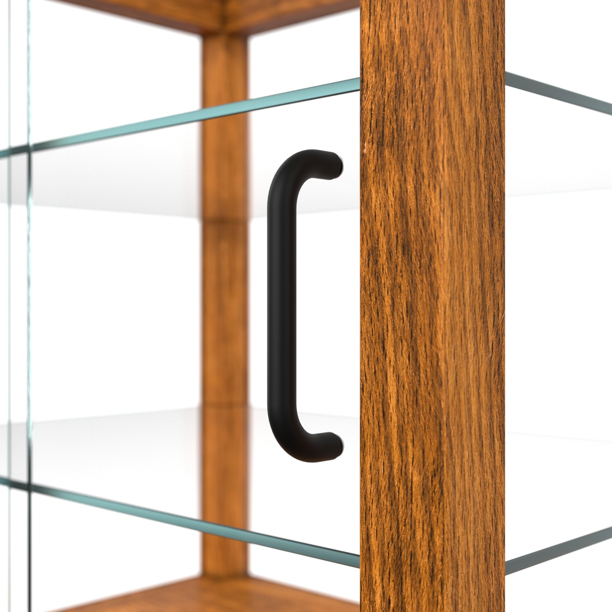 20 In. 3-Tier Artisan Light Wooden & Tempered Glass Dry Bakery Display Case