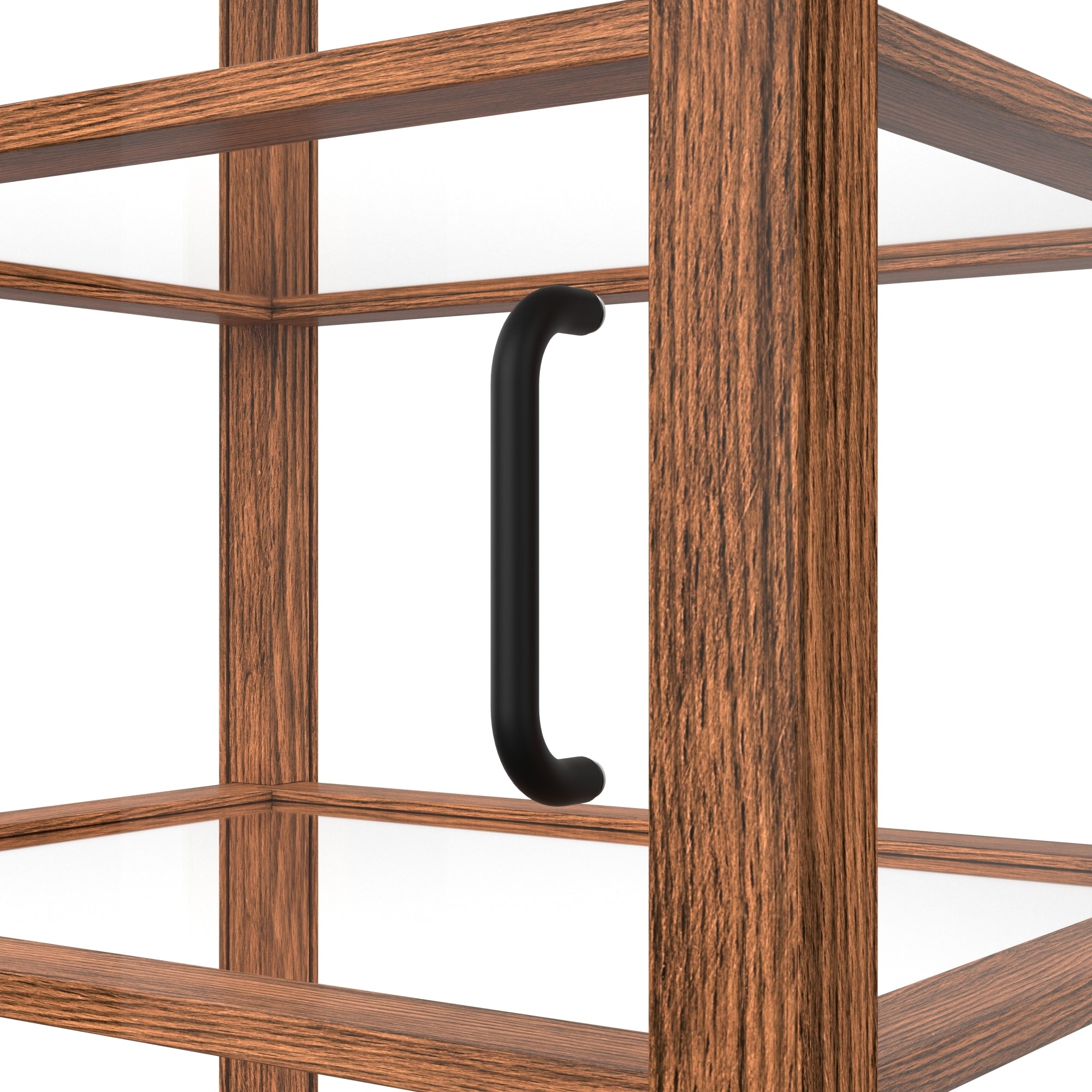 21 In. Artisan Upright Dark Wooden & Tempered Glass Dry Bakery Display Case