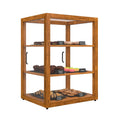 21 In. Artisan Upright Light Wooden & Tempered Glass Dry Bakery Display Case