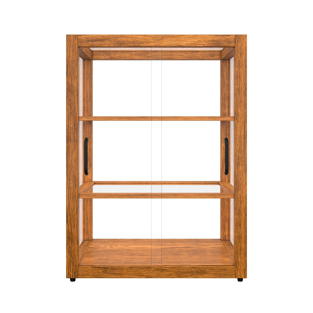 21 In. Artisan Upright Light Wooden & Tempered Glass Dry Bakery Display Case