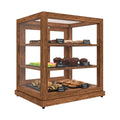 25 In. Artisan Dark Wooden & Tempered Glass Dry Bakery Display Case