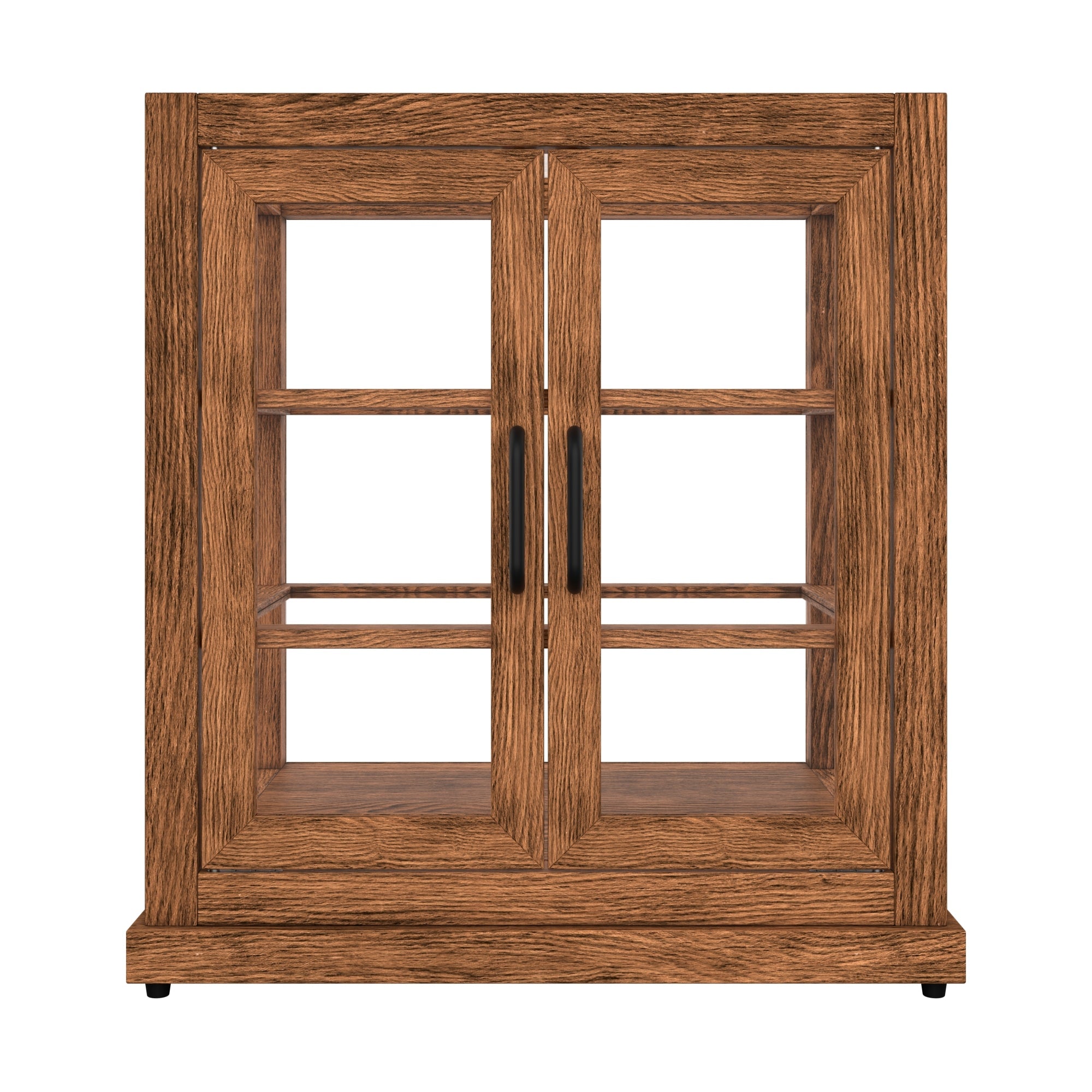 25 In. Artisan Dark Wooden & Tempered Glass Dry Bakery Display Case