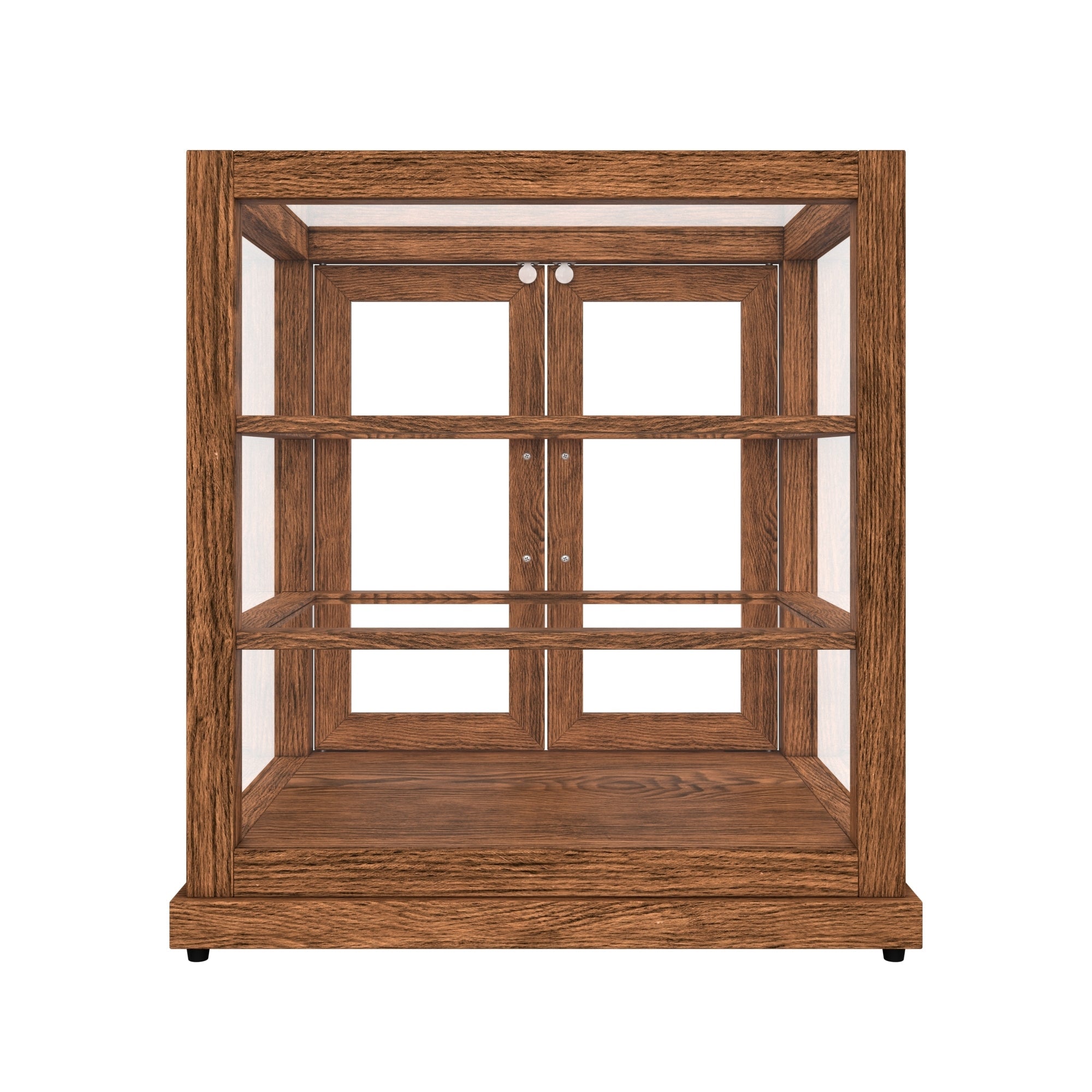 25 In. Artisan Dark Wooden & Tempered Glass Dry Bakery Display Case