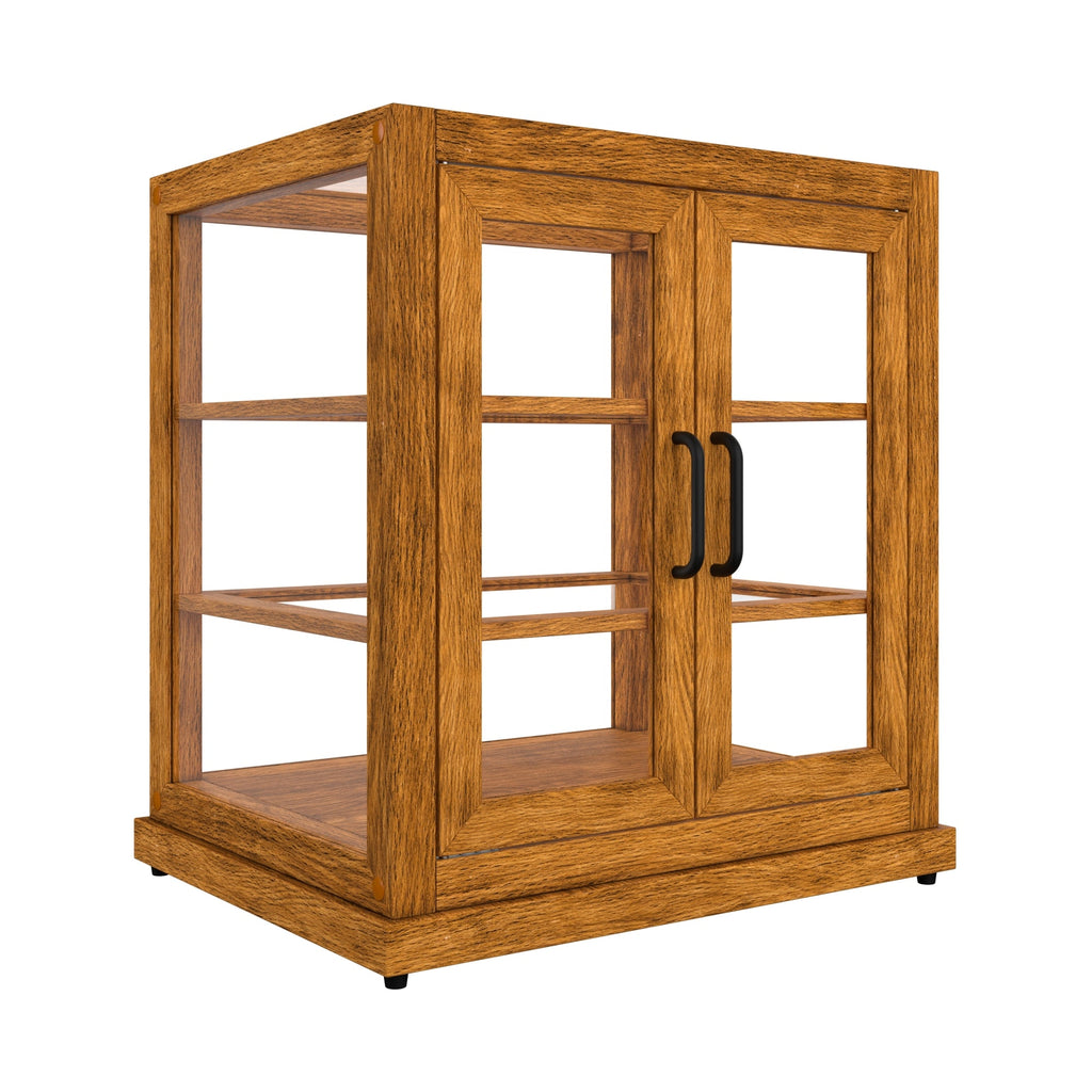 25 In. Artisan Light Wooden & Tempered Glass Dry Bakery Display Case
