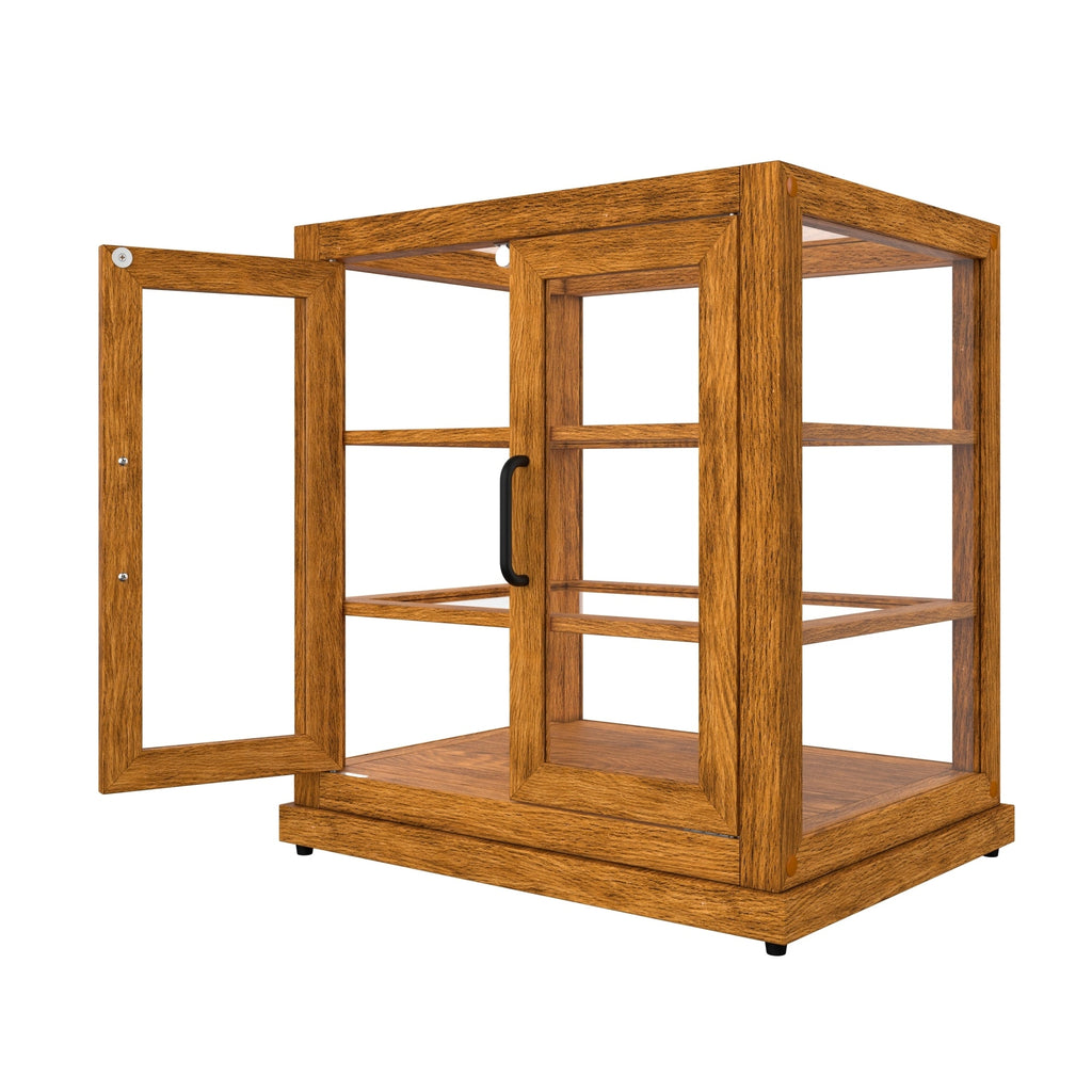 25 In. Artisan Light Wooden & Tempered Glass Dry Bakery Display Case