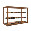42 In. Artisan Horizontal Dark Wooden & Tempered Glass Dry Bakery Display Case