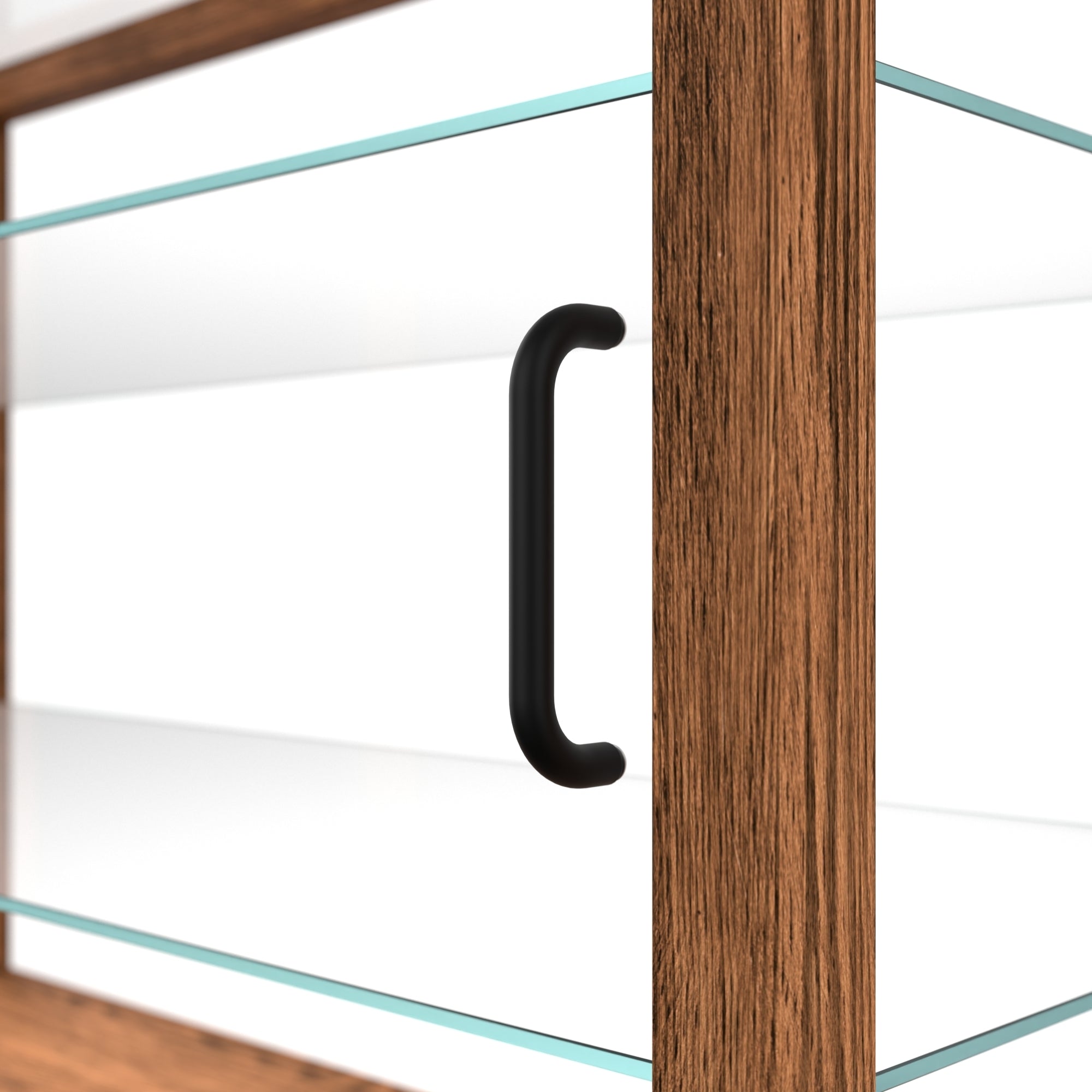 42 In. Artisan Horizontal Dark Wooden & Tempered Glass Dry Bakery Display Case