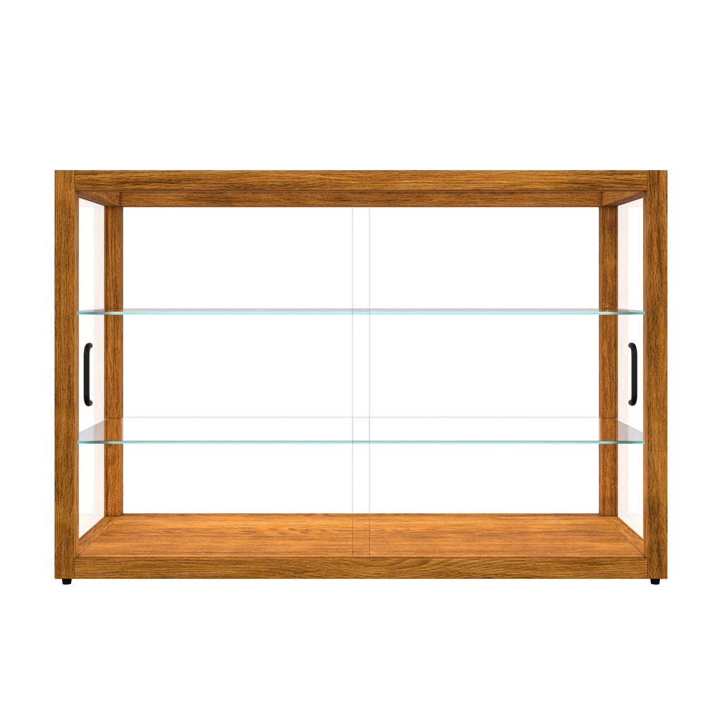 42 In. Artisan Horizontal Light Wooden & Tempered Glass Dry Bakery Display Case