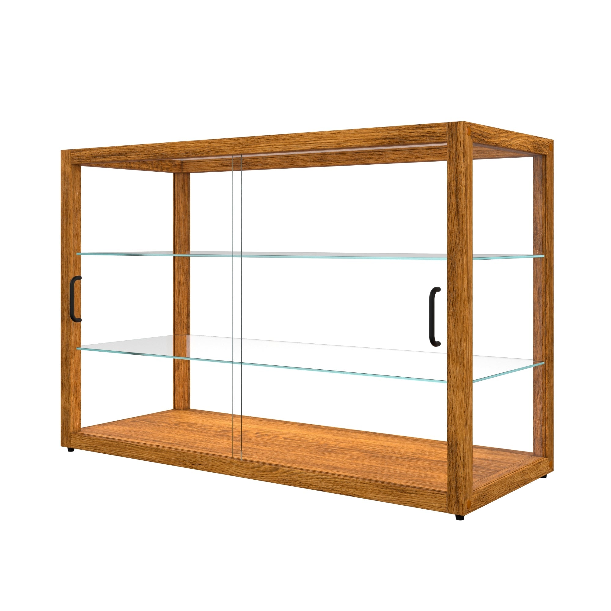 42 In. Artisan Horizontal Light Wooden & Tempered Glass Dry Bakery Display Case