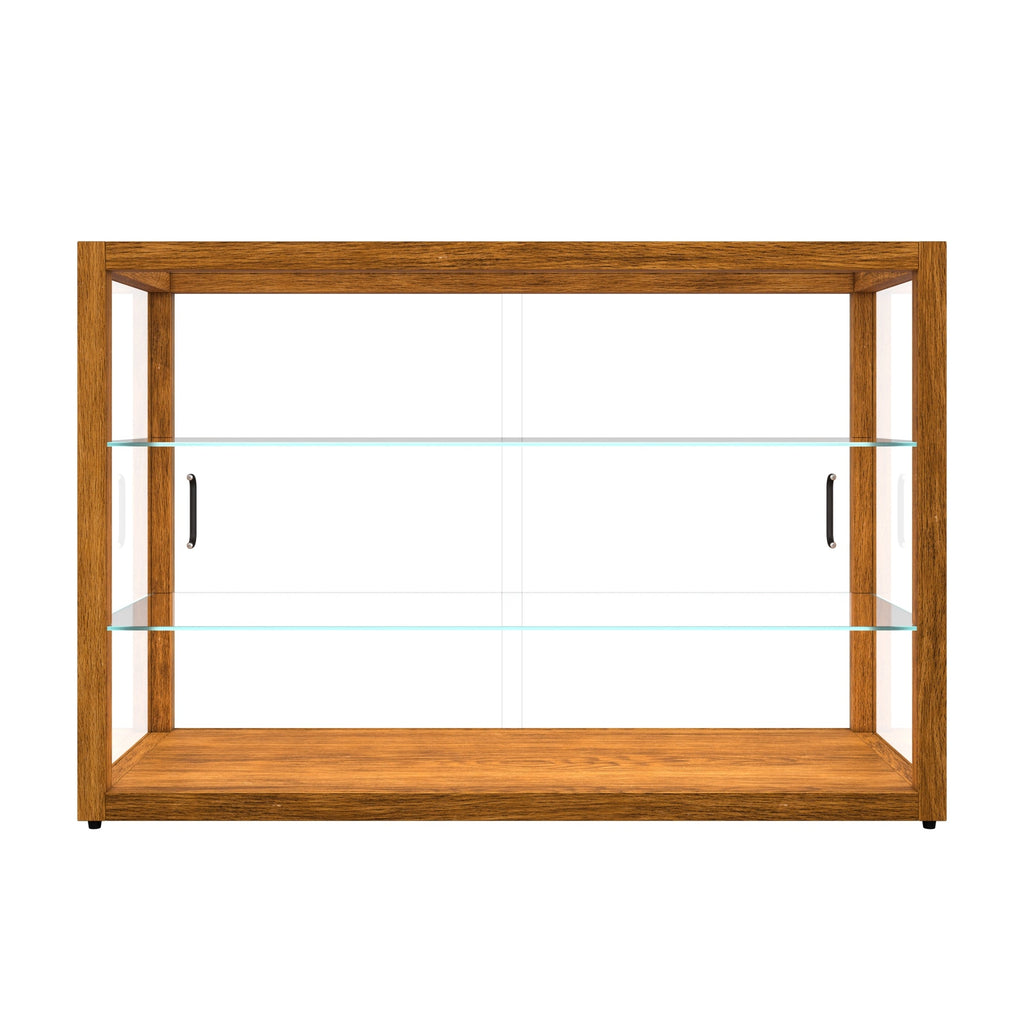 42 In. Artisan Horizontal Light Wooden & Tempered Glass Dry Bakery Display Case